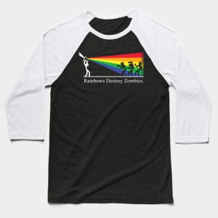 Rainbows VS Zombies Baseball T-Shirt